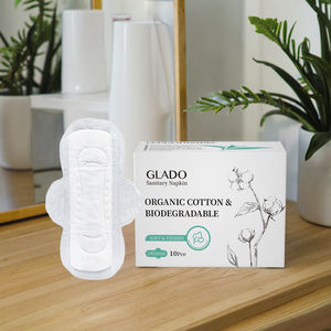 Servilleta sanitaria de algodón orgánico <span class=keywords><strong>biodegradable</strong></span> personalizable, <span class=keywords><strong>toalla</strong></span> de hierbas superabsorbente para mujeres, logotipo sin período menstrual - Product Image 2