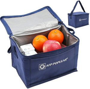 Sac isotherme pliable imperméable et anti-fuite avec logo personnalisé 600D, sac à lunch isolé pliable pour voyage et plage - Product Image 1