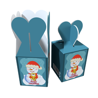 Caja de regalo navideña de diseño personalizado, materiales reciclados de esponja de laminación mate en relieve, caja de papel rígida vacía para manzanas dulces