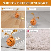 Jouet interactif pour animaux de compagnie AFP, balle mobile automatique avec lumières LED, balle de basket électrique intelligente pour chien avec corde à tirer durable