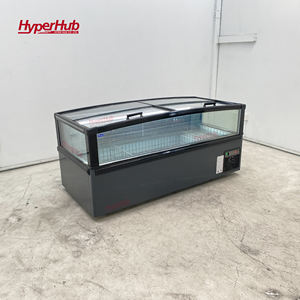 Congélateur coffre haute visibilité avec vitrine frontale pour supermarché, présentoir réfrigéré <span class=keywords><strong>commercial</strong></span> en îlot - Product Image 3