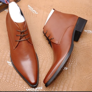 Elegantes Botas de Tobillo con Cordones para Hombre, de Cuero Genuino, con Diseño de Parches, Antideslizantes y Resistentes, para Otoño/Invierno - Product Image 4