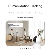 Caméra intelligente 33K Ultra HD, détection humaine par IA, vision nocturne, caméra de sécurité intérieure inclinable et orientable