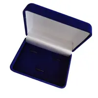 Ücretsiz örnekleri mavi renk erkek kol düğmeleri kadife ambalaj hediye kutuları özel lüks takı kravat klip broşlar iğneler ekran kutusu