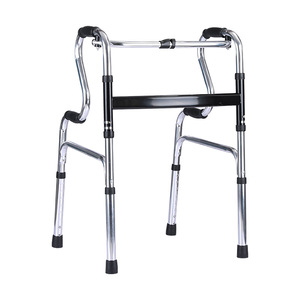 Aide à la marche à quatre pattes, légère, pliable, réglable, avec cadre en acier inoxydable, pour personnes âgées et handicapées - Product Image 2