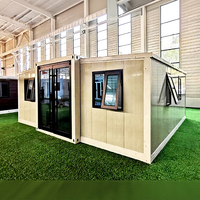 Maison conteneur extensible de 20 pieds, maison préfabriquée modulaire mobile, maison pliable portable, mini-maison, bureau, hébergement