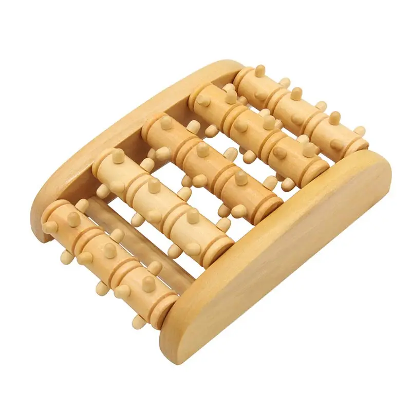 Wholesale Natural Single row Wooden Foot Massage Roller for Plantar Fasciitis Relax & Relieve Foot Pain