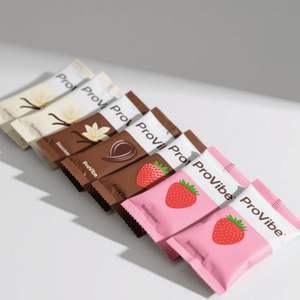 Pochette à fermeture éclair en kraft compostable et écologique pour impression numérique, emballage biodégradable personnalisé avec logo, qualité alimentaire pour poudre protéinée - Product Image 2