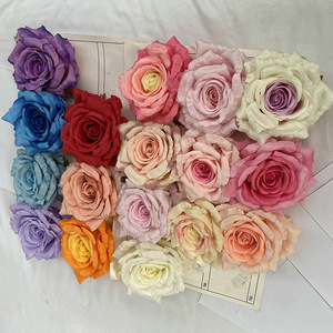 Fleurs artificielles Yiyi, roses thaïlandaises, tête de fleur en tissu brossé, accessoire de décoration de mariage, lot de 16 pièces - Product Image 1