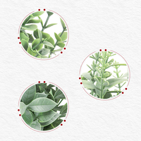 Plantes artificielles en plastique, plantes vertes en pot, faux eucalyptus avec pot blanc, lot de 6 pour la décoration de la maison, du bureau ou de la table