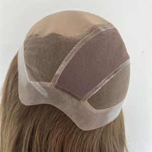 Migliore qualità 100% naturale reale grezzo capelli umani vergini lunghi pizzo pieno tutte le parrucche di Base superiore di seta con pelle sottile in Pu intorno per il cancro - Product Image 2