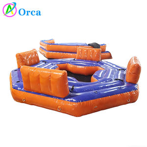 Canapé-lit flottant gonflable géant hermétique en PVC, <span class=keywords><strong>plateforme</strong></span> gonflable avec dossier inclinable pour parc aquatique - Product Image 4