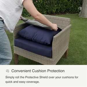 Outdoor Seat Cushion 24x24 In Rectangular <b>Waterproof</b> PP Cotton Filling Single <b>Sofa</b> Use - Product Image 2