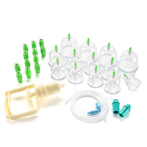 Ensemble de ventouses Fulin, 12 ventouses, thérapie manuelle, utilisation à domicile, dispositif de thérapie par aspiration en plastique - Product Image 1
