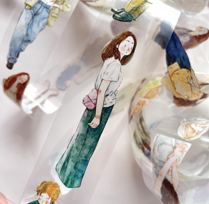 أشرطة <span class=keywords><strong>PET</strong></span> مخصصة بالجملة، أشرطة بمناظر طبيعية مائية لمستلزمات دفاتر اليوميات وألبومات القصاصات والمواد التزيينية مع مشبك زخرفي. - Product Image 5