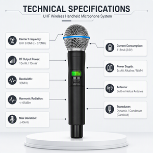 Microphone portable pour <span class=keywords><strong>studio</strong></span> de diffusion, création de contenu pour podcasts, streaming, réponse en fréquence large, acoustique supérieur - Product Image 2