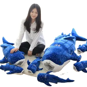 Имитация морских животных, игрушки, синий кит, Акула, плюшевая игрушка хорошего качества