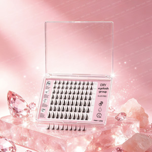 Salon Quality at Home Wispy Volume DIY Cluster <b>Lashes</b> Pre Glued Transparent Band for Dramatic Eye Everyday Look - Product Image 5