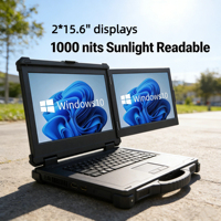 Ordinateur portable robuste portable de 15,6 pouces à double écran Intel Core I9 IP65 pour conditions extrêmes Fiabilité inégalée Ordinateur portable robuste