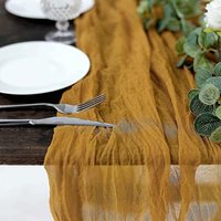 Motif rayé décoration de mariage gaze chemin de Table tissé Technique dîner nappe pour fromage tissu Arrangement de fleurs