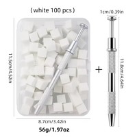 100 éponges à ongles haute densité avec support, sans peluches, micro-pores, pour mélange de couleurs, en boîte, pour manucure DIY et salon