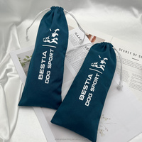 Sac de shopping à cordon en coton mousseline personnalisé avec logo imprimé pour cadeaux, chaussures, cosmétiques, produits pour animaux de compagnie