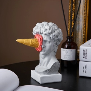 Moderno ufficio nordico libreria decorazione decorazione decorativa decorazione per la casa scultura statua <span class=keywords><strong>David</strong></span> gelato per la decorazione di arte del Desktop - Product Image 4