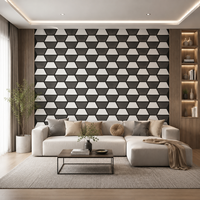 Panneau Acoustique Décoratif Moderne pour Intérieur, Panneaux Muraux Acoustiques Créatifs en MDF PET 3D Géométriques pour Salle de Réunion, Studio