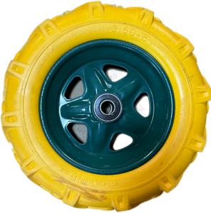 Ruedas giratorias de poliuretano duraderas y flexibles 3,50-8PU, giratorias de plástico y goma sin planos, varias aplicaciones - Product Image 4