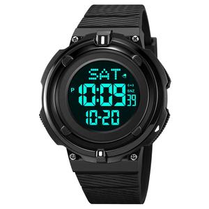 Montre-bracelet numérique de sport SKMEI 2010 en gros, style <span class=keywords><strong>G</strong></span>, grande taille, chronographe, double heure, plastique noir, pour hommes, Relojes - Product Image 6