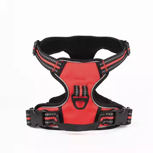 Sport-Haustierzubehör Verstellbares Modisches Gepolstertes Nylon-Hundegeschirr Halsband im Taktischen Stil Haustierleine Kleine Größe Großhandel - Product Image 4