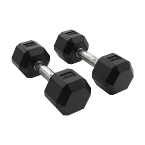 MDBuddy Klasik Kauçuk Altıgen Dambıl, Tırtıllı Kavrama Özelliğiyle Güç Antrenmanı ve Vücut Geliştirme Fitness Dambıl Seti - Product Image 1