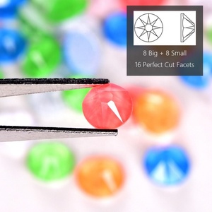OLeeya Factory Wholesale 8 Big 8 Small 2088 Rhinestones Christmas Crystal Gemstone Decorative Neon Rhinestone Nails - Product Image 3