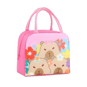 Sac à déjeuner isotherme en tissu Oxford avec fermeture éclair, motif animaux de dessin animé, pour écoliers et employés de bureau - Product Image 4