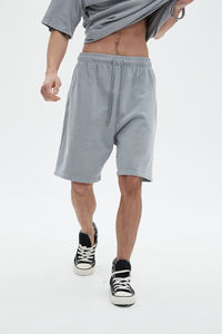 มาใหม่ผู้ชายกางเกงขาสั้นผ้าฝ้ายเหงื่อพร้อมกระเป๋าออกกําลังกายกางเกงขาสั้นหลวมสบายๆกีฬาวิ่งกีฬากางเกงขาสั้นบุรุษยิม - Product Image 2