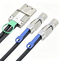 Câble de stockage externe haute vitesse IPass X8 68 broches vers 2x Mini SAS HD SFF-8644 PCIe Gen3 0,5 m