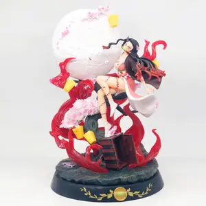 Anime Kimetsu No Yaiba Figura Nezuko Blood Demon Slayer Estatuilla 33cm Altura Modelo grande Adornos PVC Animación Derivados