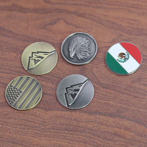 Vendita all'ingrosso di marcatori per palline da <span class=keywords><strong>golf</strong></span> personalizzati in lega di zinco da 25 mm con logo in rilievo per attrezzi da divot e clip per cappello - Product Image 4