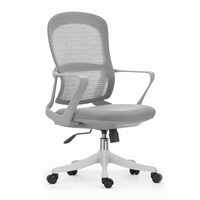 Chaise de bureau exécutive moderne neuve en fer avec dossier en maille, ergonomique, pivotante et réglable en hauteur