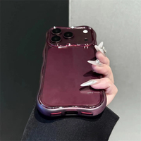 Coque de téléphone transparente couleur bonbon avec bords ondulés pour iPhone 18 Pro Max 17 16 15 Pro, antichoc, pare-chocs arrière, en TPU souple, nouvelle collection