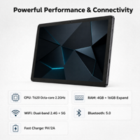 Tableta con Pantalla Táctil de 10.95 Pulgadas, Almacenamiento Rápido para Juegos, Octa-core, IPS 1280*800, 5G Wifi, para Negocios
