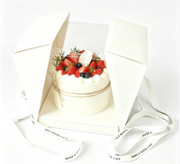 Boîte à gâteau transparente portable 2026 Premium de 468 pouces, style coquille, idéale pour les gâteaux à la mousse