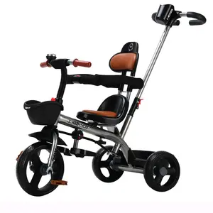 China Hochwertige CE-Zertifizierung Push Car 3 in 1 Kinderwagen Kinderwagen Dreirad mit Drehs itz