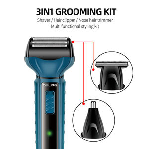 <span class=keywords><strong>Afeitadora</strong></span> Eléctrica Multifuncional 3 en 1 <span class=keywords><strong>DALING</strong></span> DL-9252 con Función de Afeitado, Depilación de Nariz y Orejas, Azul - Product Image 3