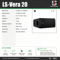 Système de haut-parleurs audio professionnels LS-VERA 20 Dual 10 pouces Line Array, puissance maximale 136 dB, haut-parleur PA passif pour événements en plein air
