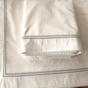 De alta calidad <span class=keywords><strong>blanco</strong></span> liso de poliéster de algodón hotel barato al por mayor de colchas para camas de hotel - Product Image 3