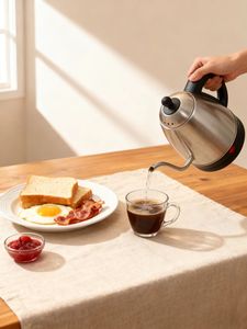 NEW Larger Power 1360W Beautiful 0.8L Stainless Steel Cordless Small Gooseneck Coffee <b>Kettle</b> <b>Temperature</b> <b>Control</b> - Product Image 2