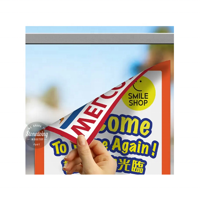 UV Resistant Eco-Friendly High Resolution Window Sticker Printing Reusable Advertising Custom Logo Static Cling Window Sticker
