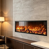 Cheminée électrique encastrée à LED à flamme décorative réglable 220V, à économie d'énergie, pour maison et hôtel, directement de l'usine