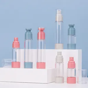 airless pump bottle 15ml 30ml 50ml white airless spray bottle 15 ml 30 ml 50 ml plastic lotion cosmetic airless bottles